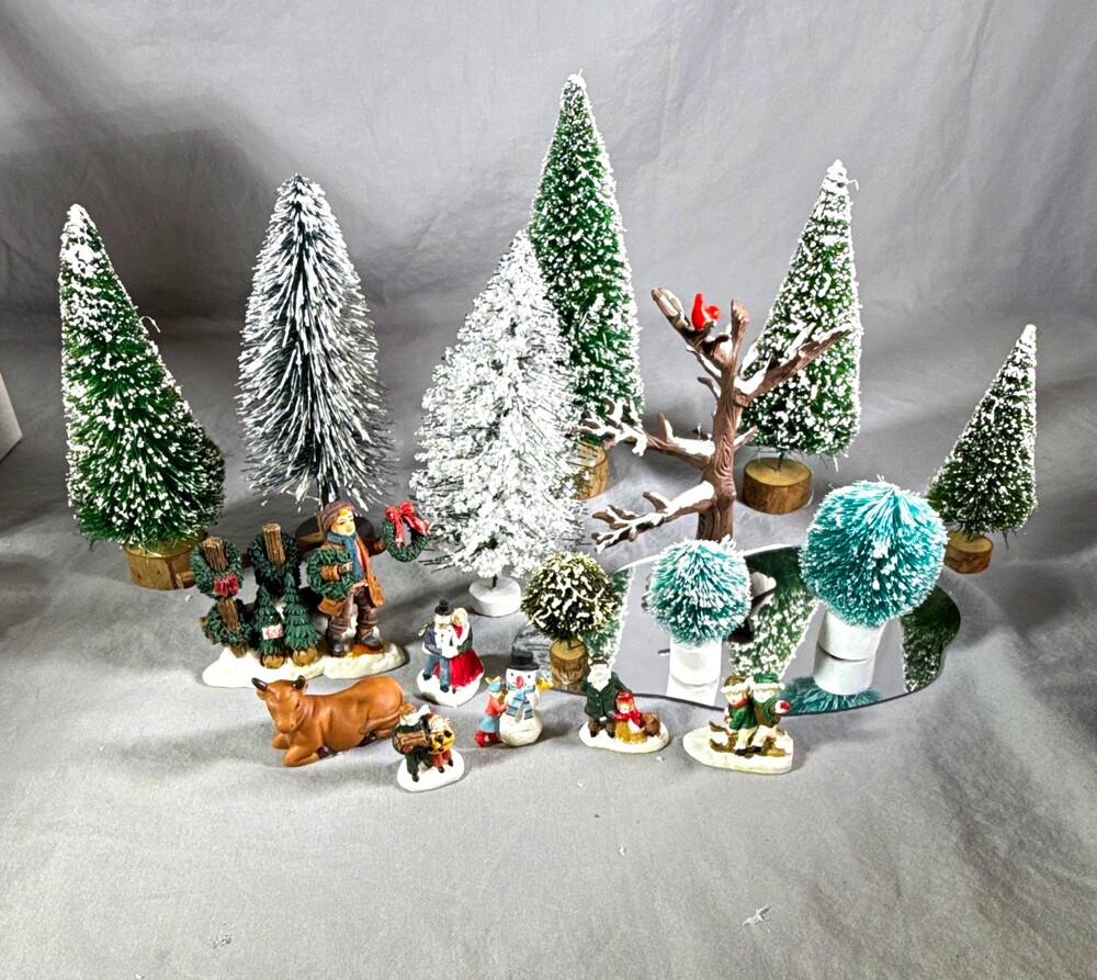 Vintage Christmas Village Accessories Lot - Lemax, Dept 56,